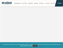 Tablet Screenshot of festivalduroiarthur.fr